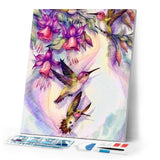 Diamond Painting | Diamond Painting - Hummingbirds in Flight | animals Diamond Painting Animals | FiguredArt