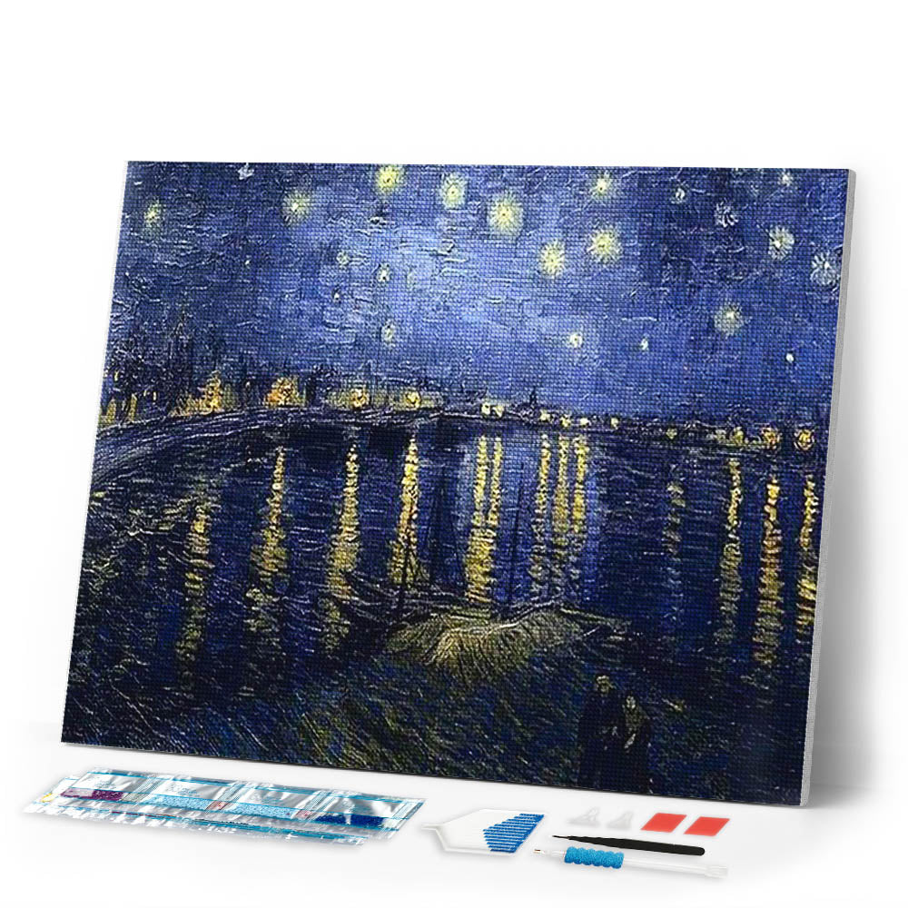 Diamond Painting | Diamond Painting - Van Gogh Starry Night over the Rhone | Diamond Painting Famous Paintings famous paintings van gogh |