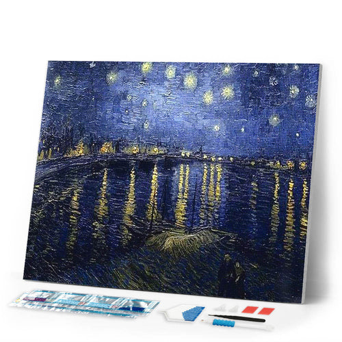 Diamond Painting | Diamond Painting - Van Gogh Starry Night over the Rhone | Diamond Painting Famous Paintings famous paintings van gogh |