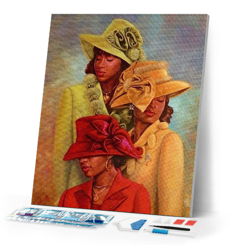 Diamond Painting | Diamond Painting - Three Women | Diamond Painting Romance romance | FiguredArt