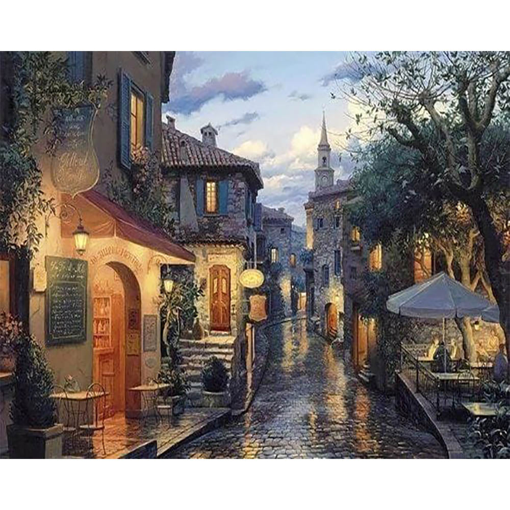 Diamond Painting - Village after the Rain