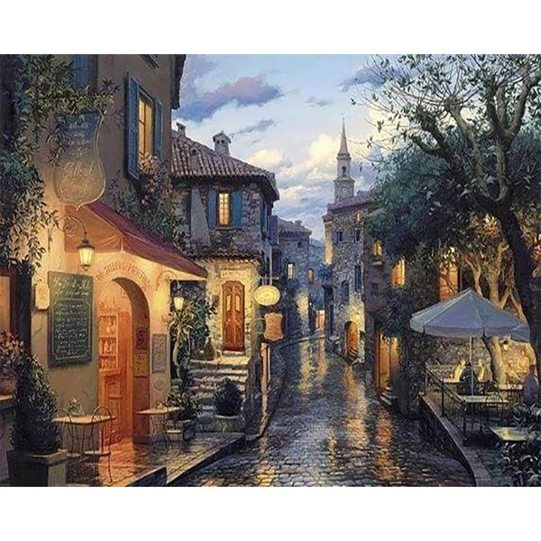Diamond Painting - Village after the Rain