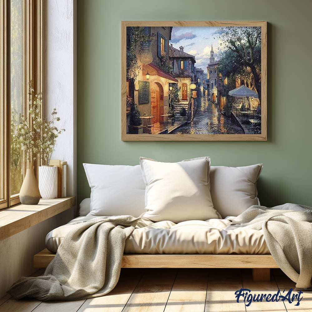 Diamond Painting - Village after the Rain