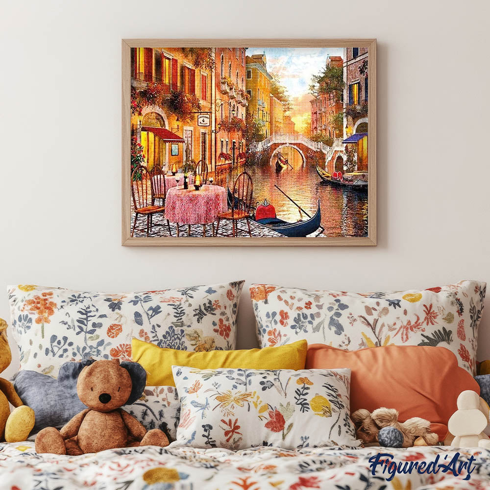 Diamond Painting - Table near the Canal