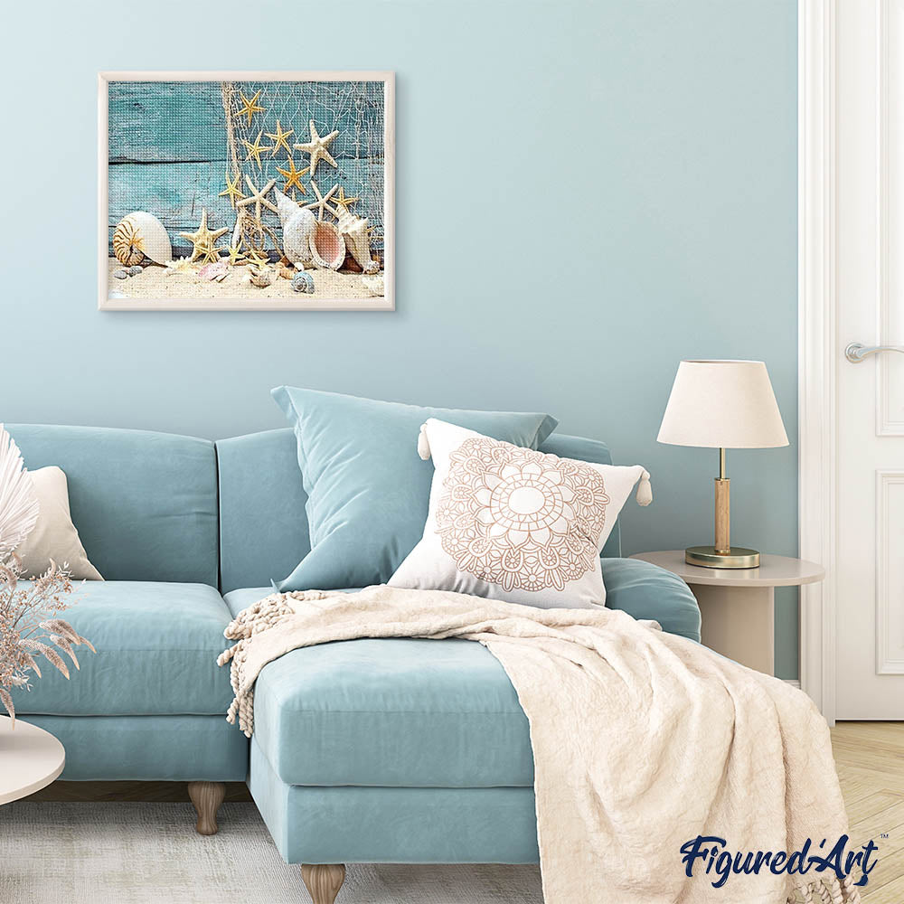 Diamond Painting - Sea Star and Fishing Net