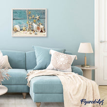 Load image into Gallery viewer, Diamond Painting - Sea Star and Fishing Net