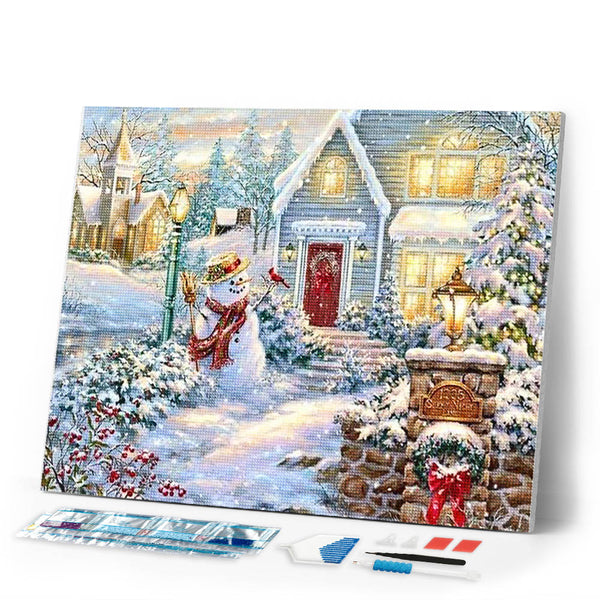 Diamond Painting | Diamond Painting - Winter landscape | Diamond Painting Landscapes landscapes winter | FiguredArt