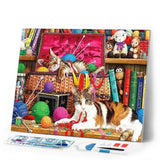 Diamond Painting | Diamond Painting - Cats playing | animals cats Diamond Painting Animals | FiguredArt