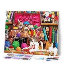 Load image into Gallery viewer, Diamond Painting - Cats playing