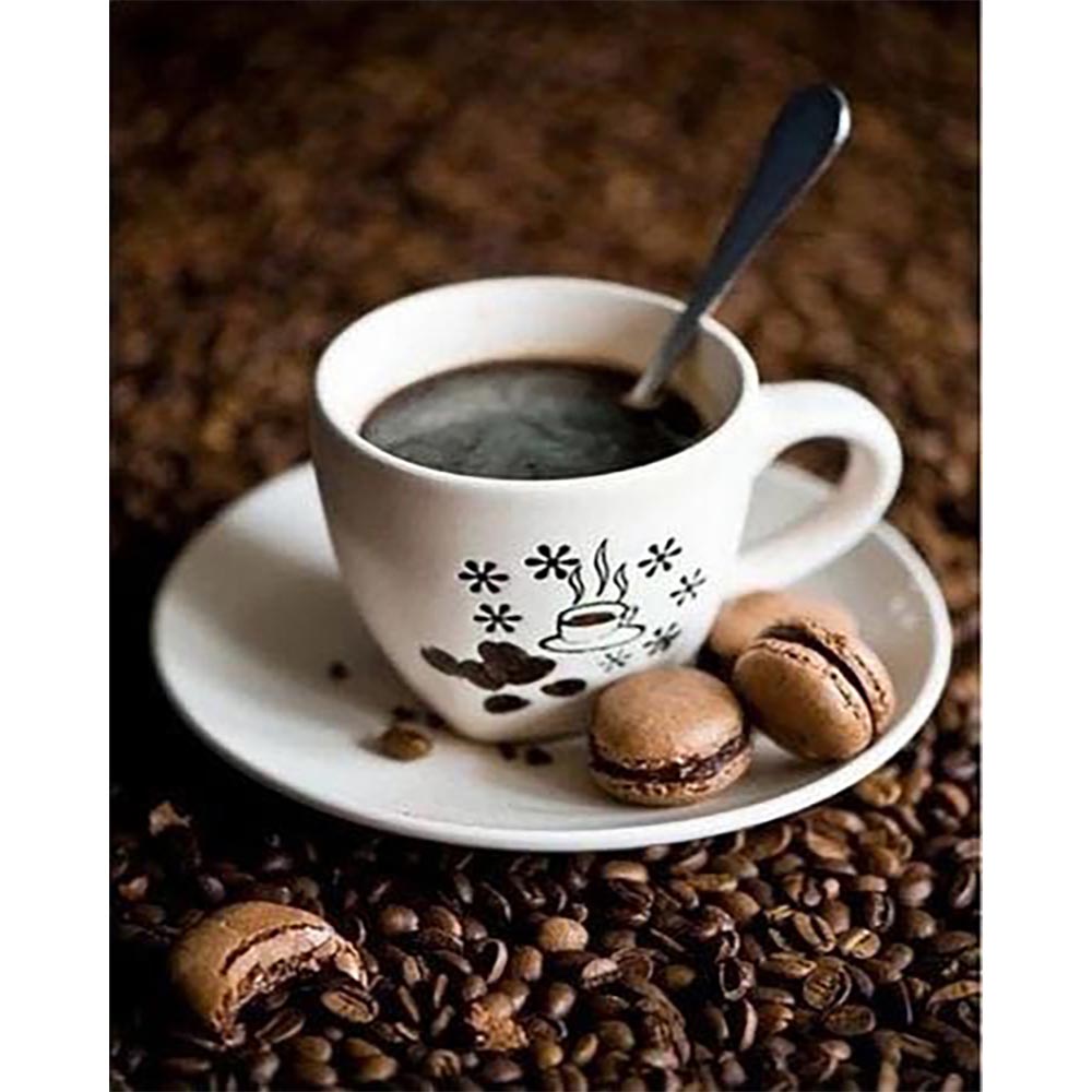 Diamond Painting - Coffee and macaroons