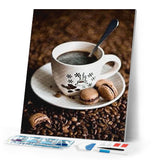 Diamond Painting | Diamond Painting - Coffee and macaroons | Diamond Painting kitchen kitchen | FiguredArt