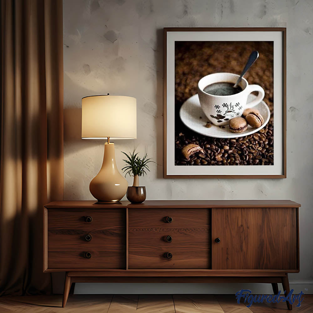 Diamond Painting - Coffee and macaroons