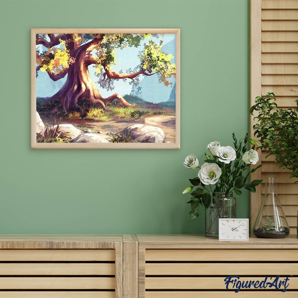 Diamond Painting - Flowers in Tree