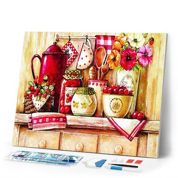 Diamond Painting | Diamond Painting - In the Kitchen | Diamond Painting kitchen kitchen | FiguredArt