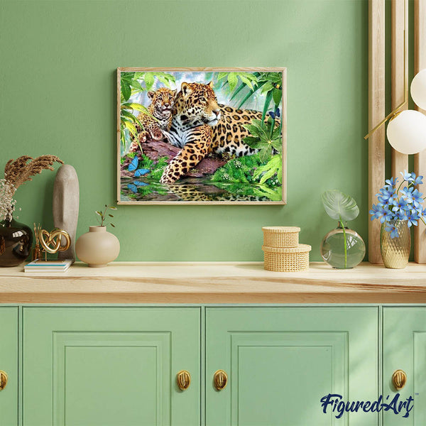 Diamond Painting - The Leopard Family