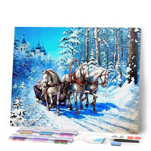 Load image into Gallery viewer, Diamond Painting - Sledge in the Snow