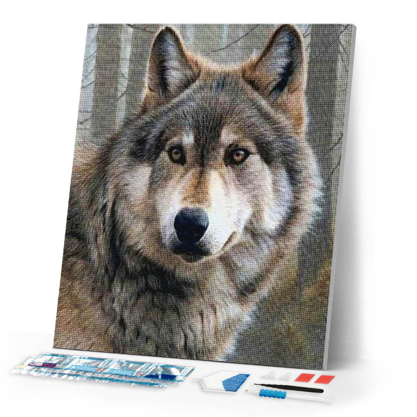 Diamond Painting | Diamond Painting - Wolf Portrait | animals Diamond Painting Animals | FiguredArt