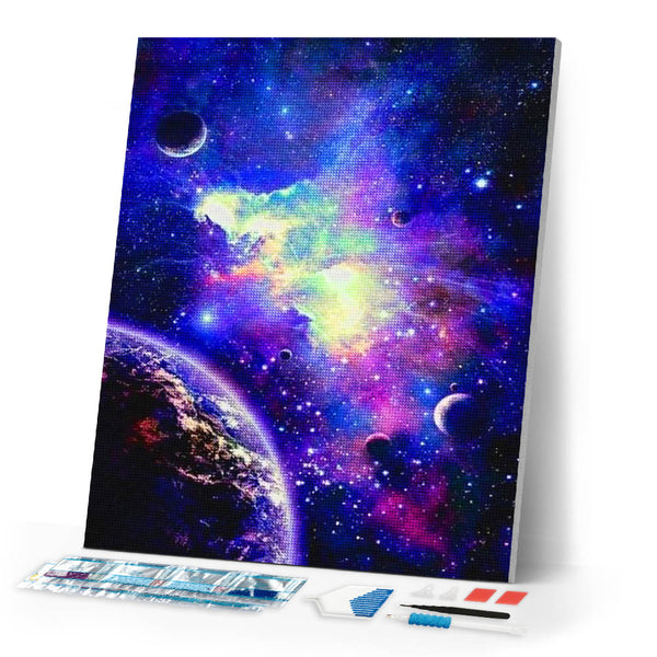 Diamond Painting | Diamond Painting - Solar System | Diamond Painting Landscapes landscapes | FiguredArt