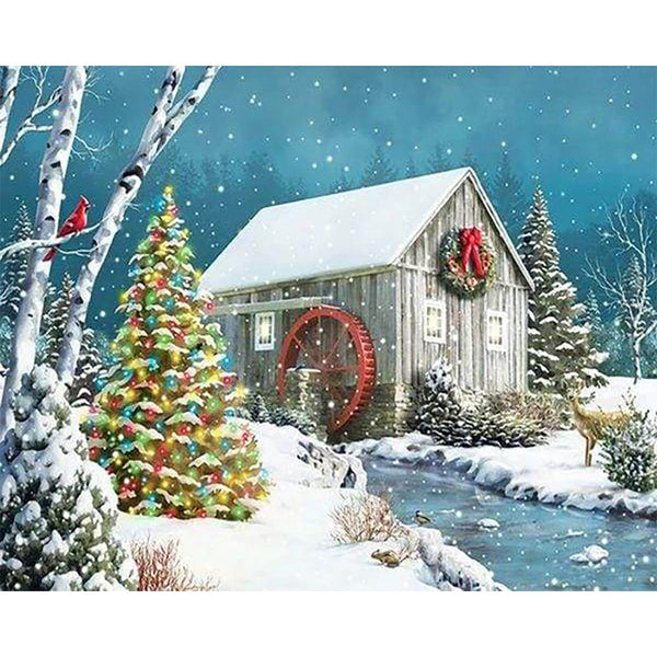 Diamond Painting - Cabin near the River