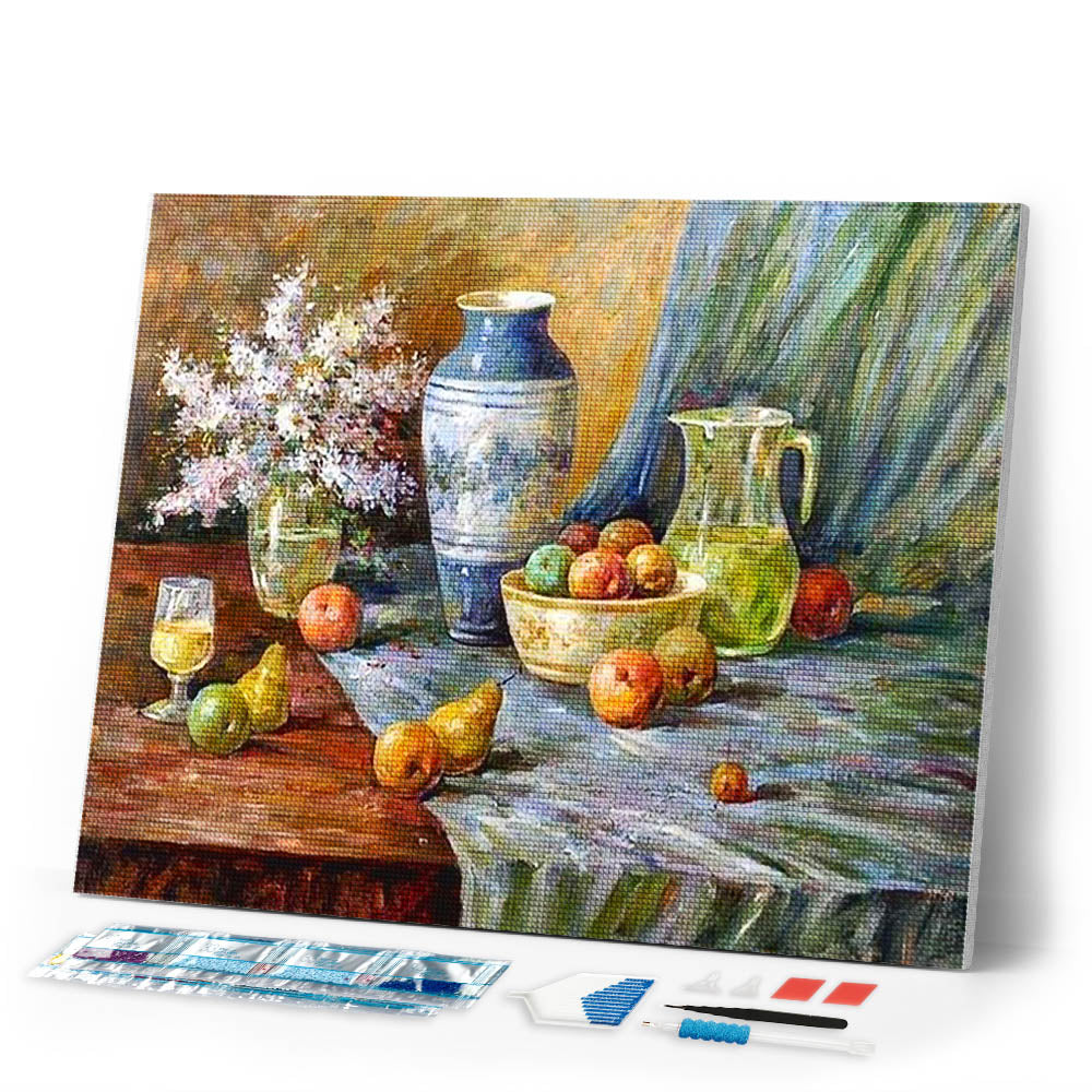 Diamond Painting | Diamond Painting - Fruit on the Table | Diamond Painting kitchen kitchen | FiguredArt