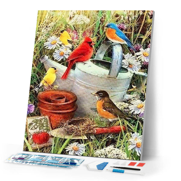 Diamond Painting | Diamond Painting - Birds in the Garden | animals birds Diamond Painting Animals Diamond Painting Flowers flowers |