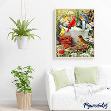 Load image into Gallery viewer, Diamond Painting - Birds in the Garden