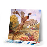 Diamond Painting | Diamond Painting - Flight of Pheasants | animals Diamond Painting Animals | FiguredArt