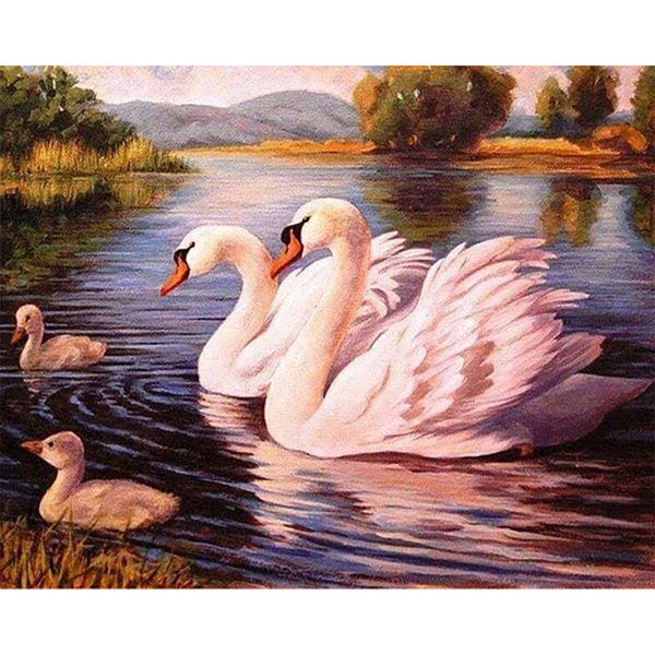 Diamond Painting - Swans