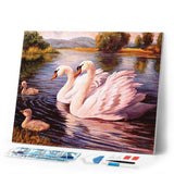 Diamond Painting | Diamond Painting - Swans | animals birds Diamond Painting Animals swans | FiguredArt