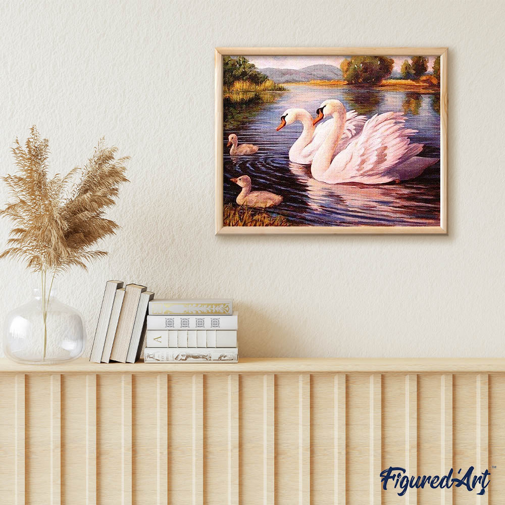 Diamond Painting - Swans
