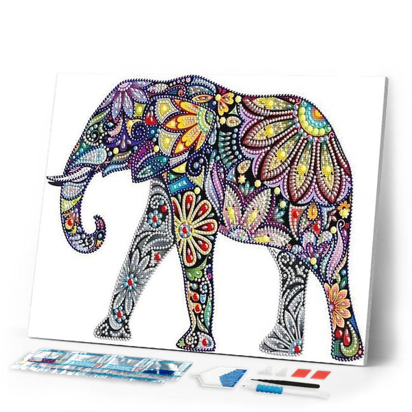 Diamond Painting | Diamond Painting - Elephant Pop | animals Diamond Painting Animals elephants pop art | FiguredArt