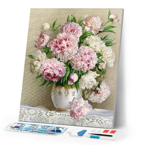 Diamond Painting | Diamond Painting - Bouquet of Peonies | Diamond Painting Flowers flowers | FiguredArt