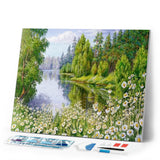 Diamond Painting | Diamond Painting - Near the Lake | Diamond Painting Landscapes landscapes | FiguredArt
