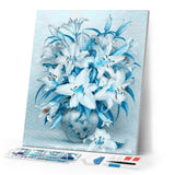 Diamond Painting | Diamond Painting - Blue Lily Flower | Diamond Painting Flowers flowers | FiguredArt