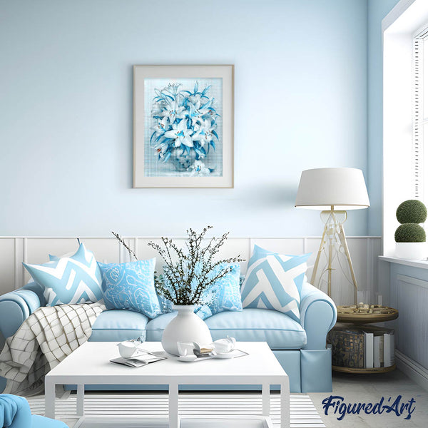 Diamond Painting - Blue Lily Flower