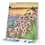 Diamond Painting | Diamond Painting - Daisies near the Lake | Diamond Painting Flowers flowers | FiguredArt