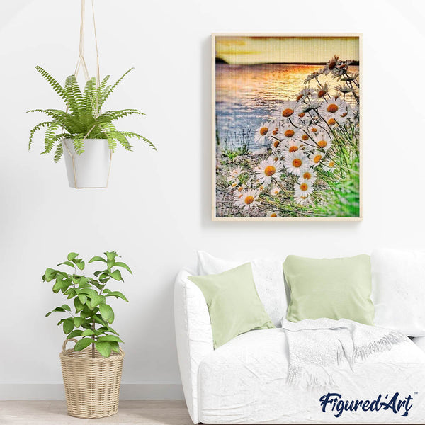 Diamond Painting - Daisies near the Lake