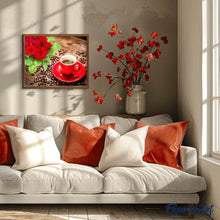 Load image into Gallery viewer, Diamond Painting - Coffee and Roses bouquet