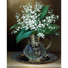 Load image into Gallery viewer, Diamond Painting - Vase of Lily of the Valley Flowers