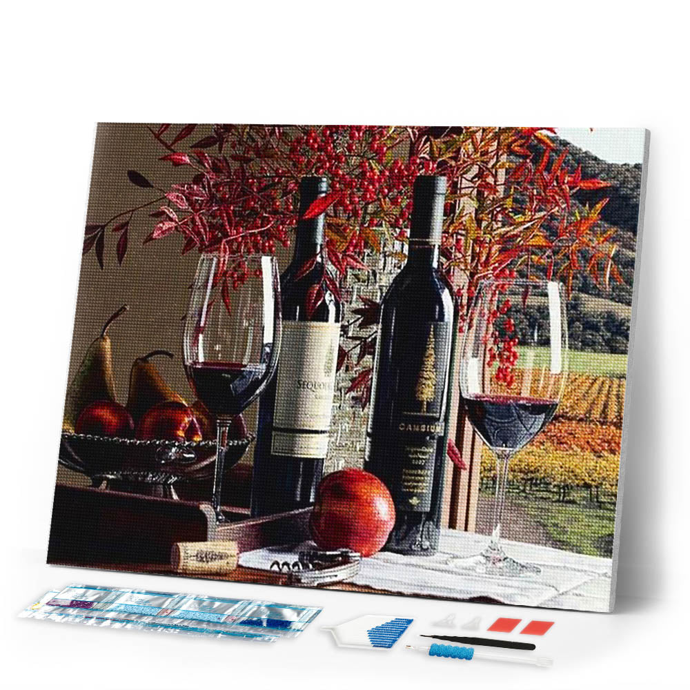 Diamond Painting | Diamond Painting - Red Wine | Diamond Painting kitchen kitchen | FiguredArt