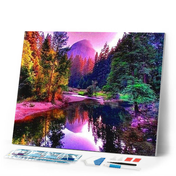 Diamond Painting | Diamond Painting - Colorful Valley | Diamond Painting Landscapes landscapes | FiguredArt