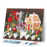 Diamond Painting | Diamond Painting - Christmas Table | christmas Diamond Painting kitchen kitchen | FiguredArt