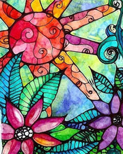 Load image into Gallery viewer, Diamond Painting | Diamond Painting - Flowers and Sun Stained Glass | Diamond Painting Flowers flowers | FiguredArt