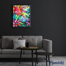 Load image into Gallery viewer, Diamond Painting - Flowers and Sun Stained Glass