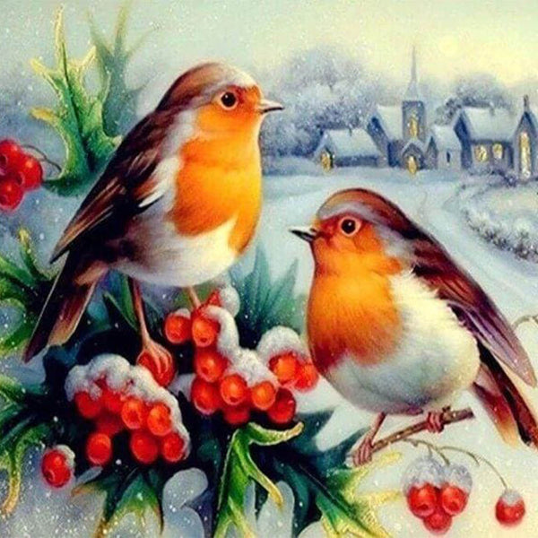 Diamond Painting - House Sparrows