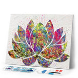Diamond Painting | Diamond Painting - Colorful Lotus | Diamond Painting Flowers flowers | FiguredArt