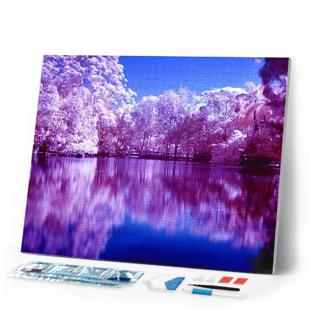 Diamond Painting | Diamond Painting - Reflections on the Lake | Diamond Painting Landscapes landscapes | FiguredArt