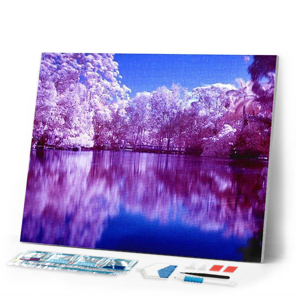 Diamond Painting | Diamond Painting - Reflections on the Lake | Diamond Painting Landscapes landscapes | FiguredArt