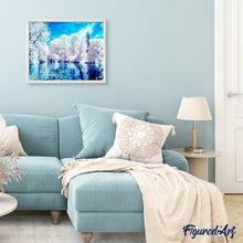 Load image into Gallery viewer, Diamond Painting - Lake in Winter