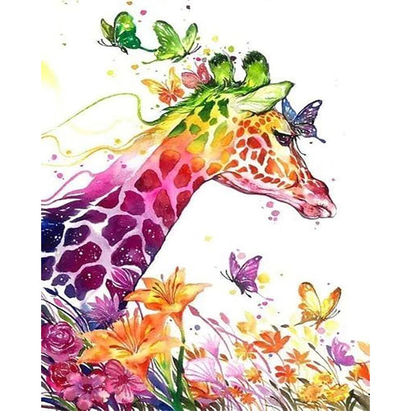 Diamond Painting - Colorful Giraffe